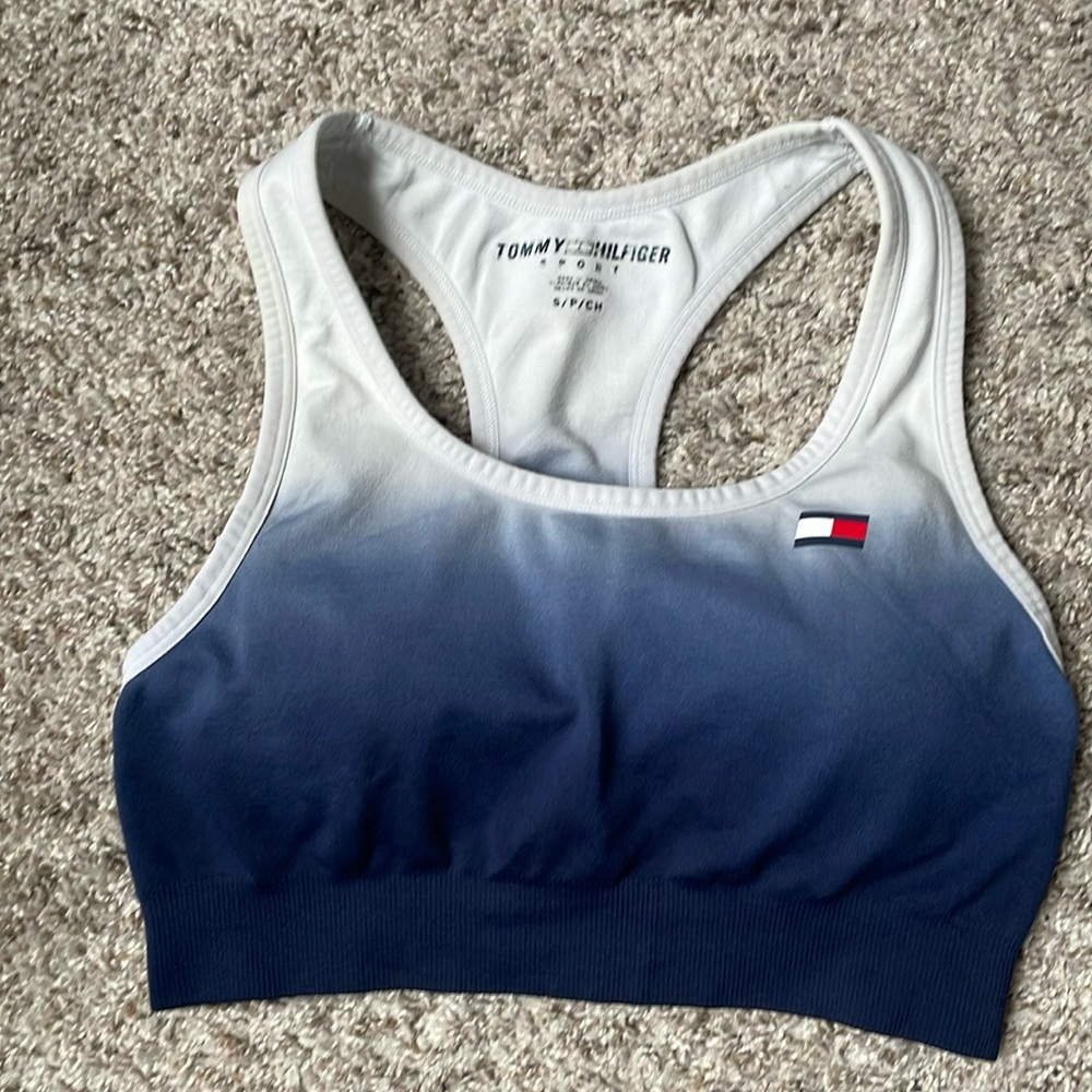 Tommy Hilfiger Ombre Sports Bra | Size S | Well-Loved, Removable Cups